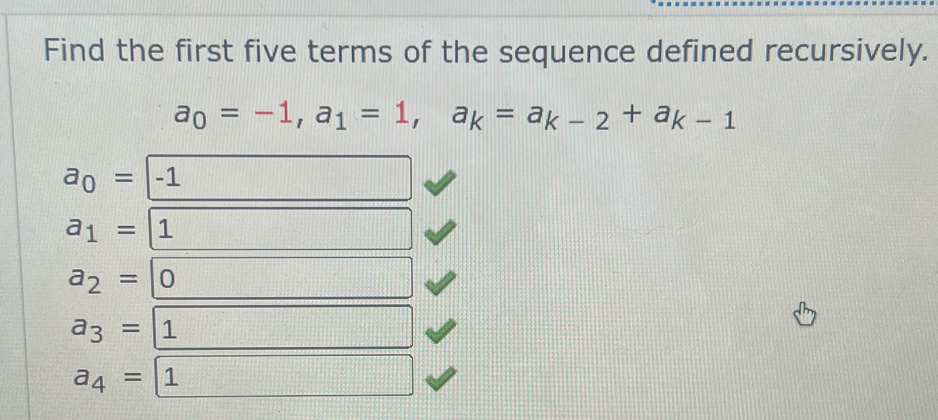  In this sequence, how would I work out a2, a3, a4.