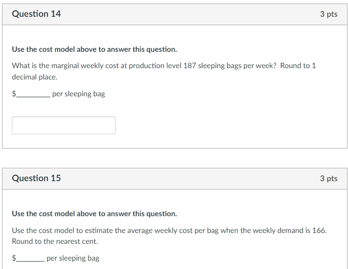 the per unit variable cost? Round to 1 decimal place. 15 per