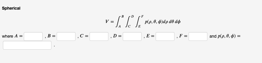topped by a sphere of radius 3. Find the limits of integration