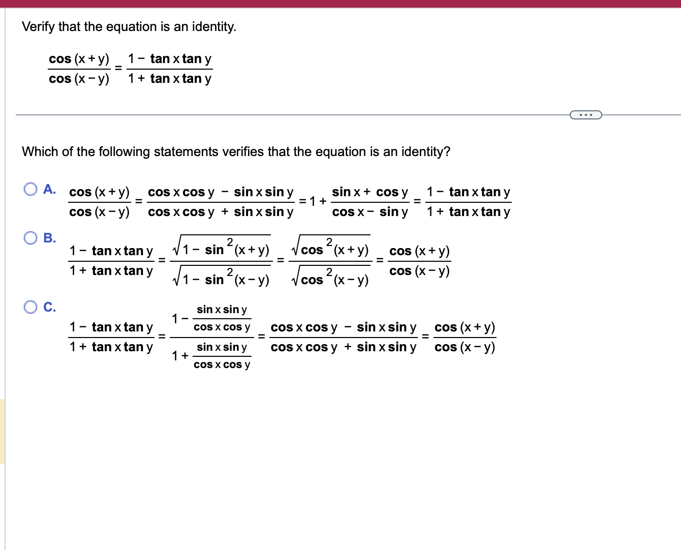 0)2 =9 -9 sin 20 Begin by working with the left side.