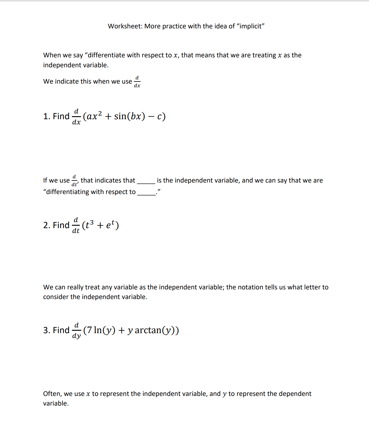 indicates that "differentiating with respect to - i 3 t 2.Flnd at"