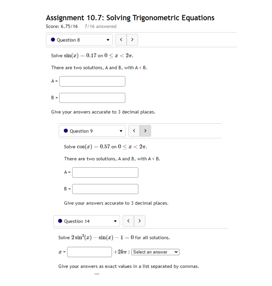 function of the form 3; = AsinUBI) + C or y =
