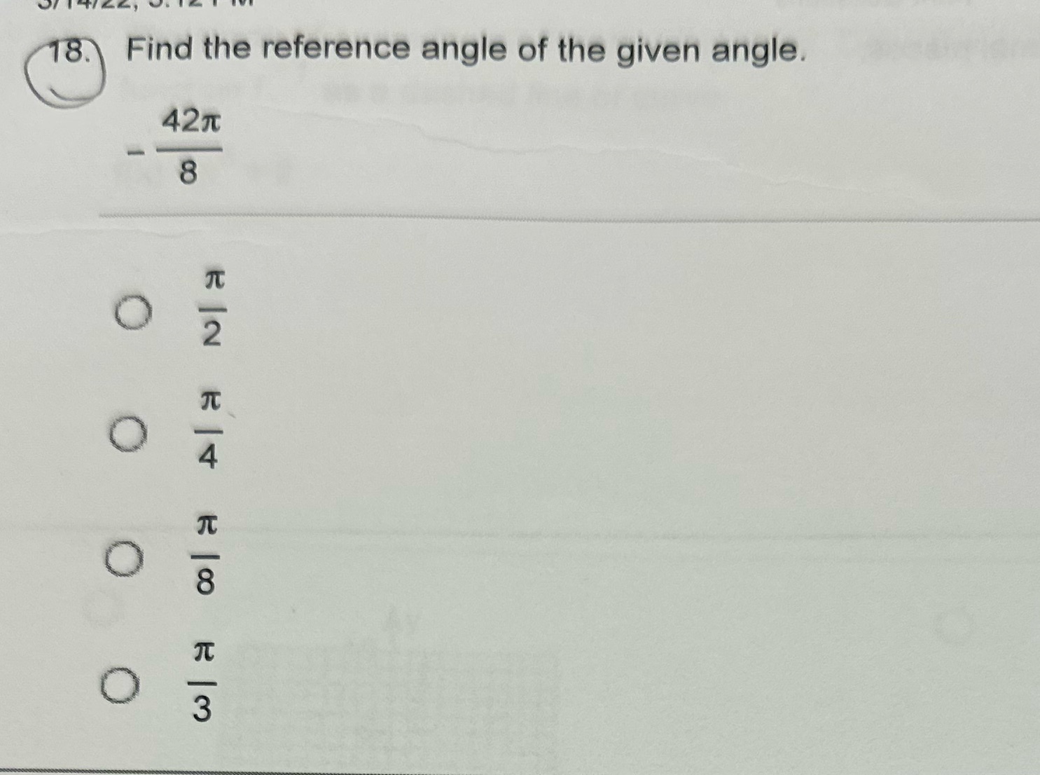 Find the reference angle of the given angle. 427t