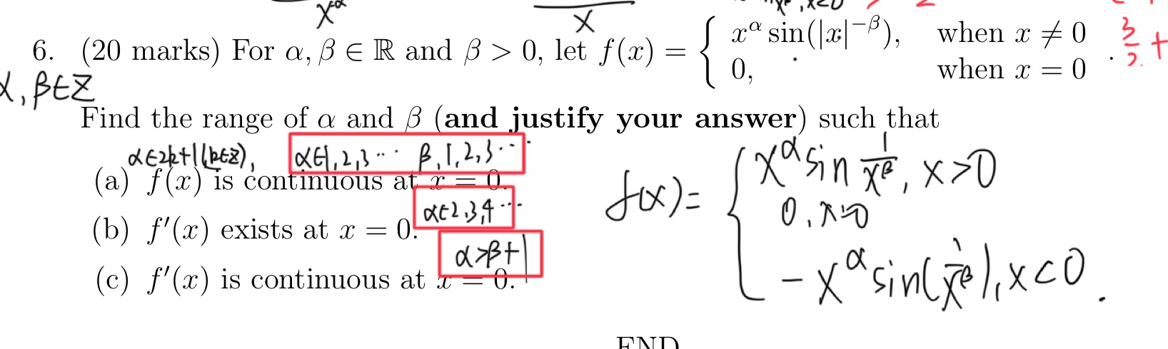 E R and B > 0, let f(x) = x sin (x-6),