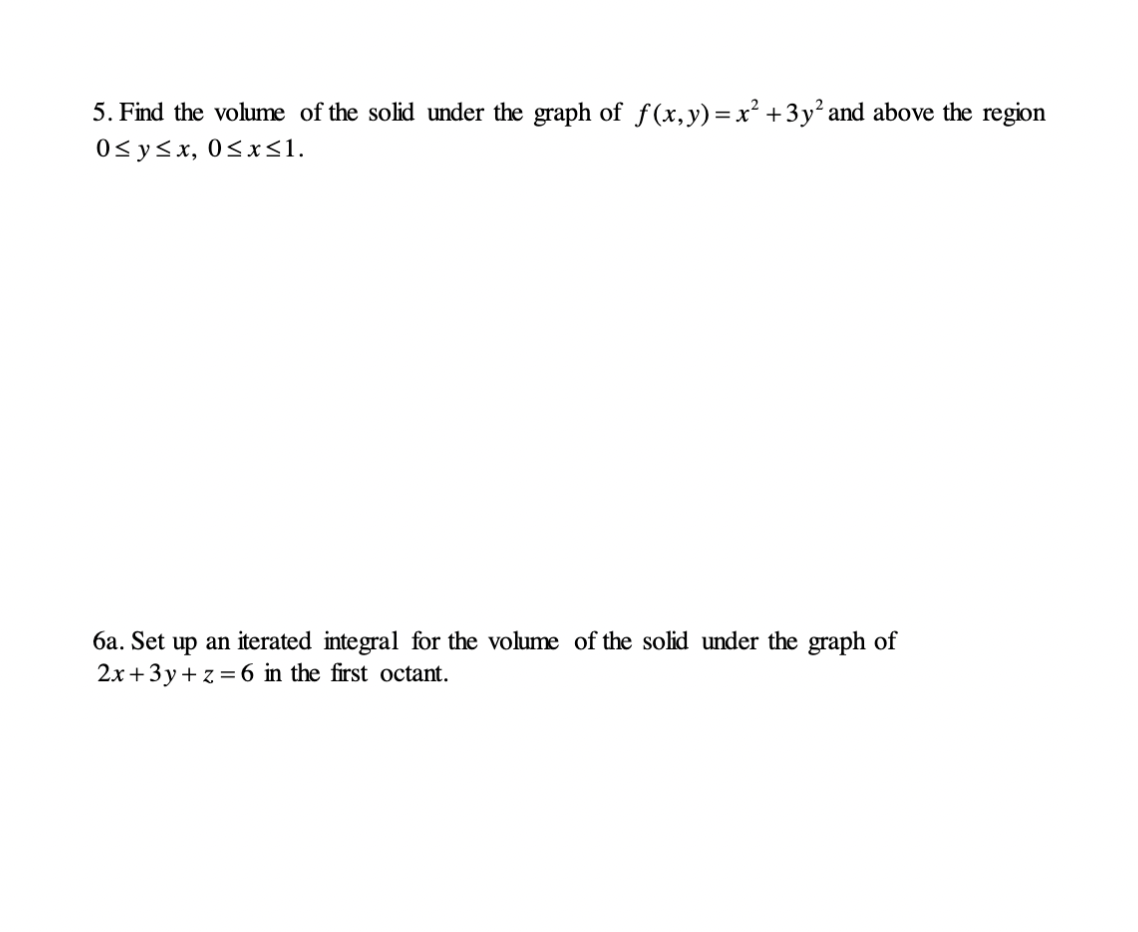 Please do numbers 5 AND 6 :) refrences: Multivariable Calculus; 6th edition;