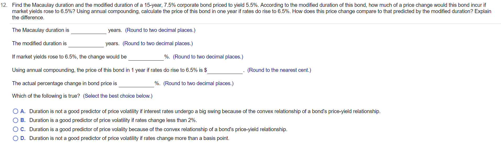 how much of a price change would this bond incur if market