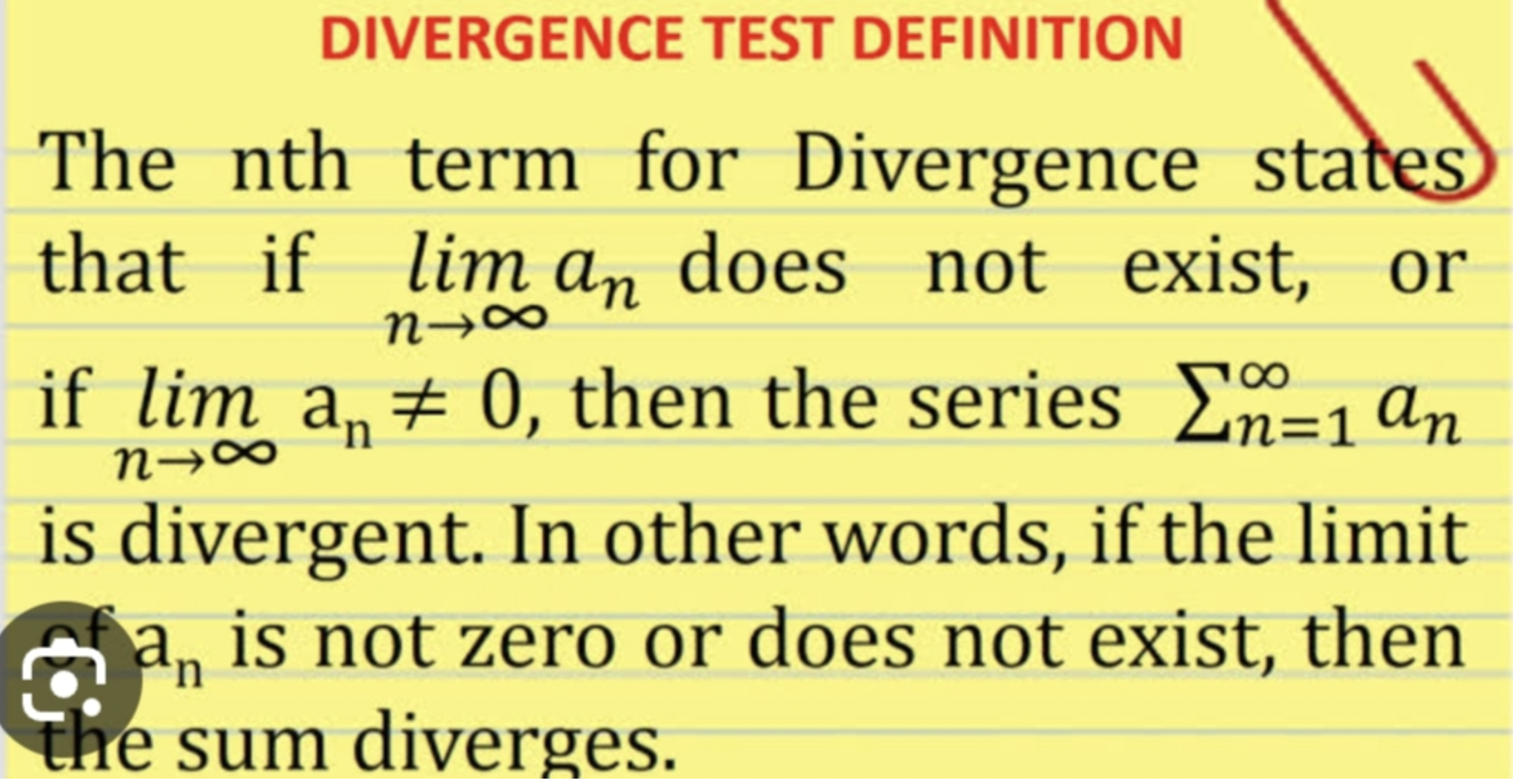 If a, and b, are the nth terms of two infinite series,