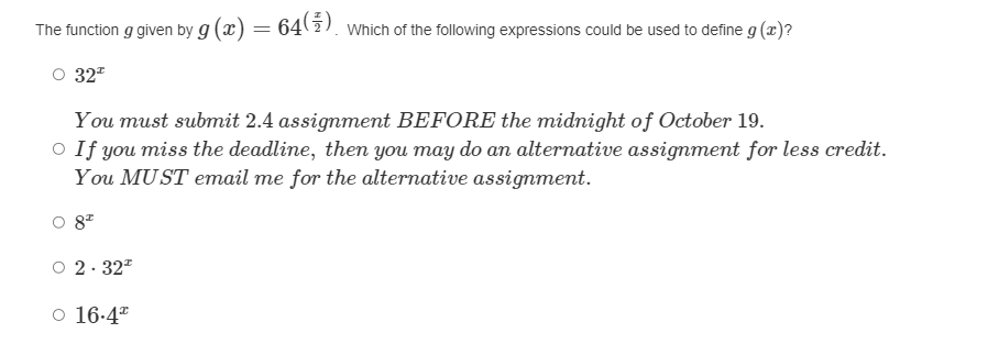 g (m) = 3". The function n is given by n (22}