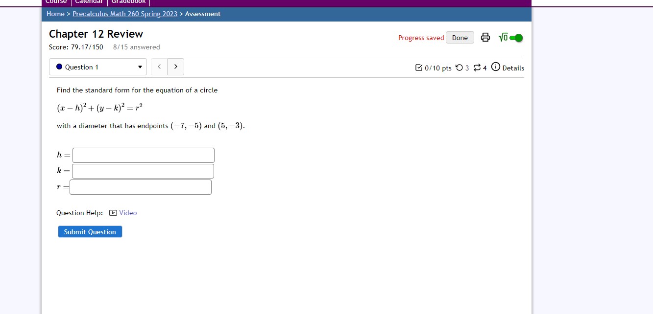 Chapter 12 Review Score: 79.17f150 3:15 answered . Question 1 v Find