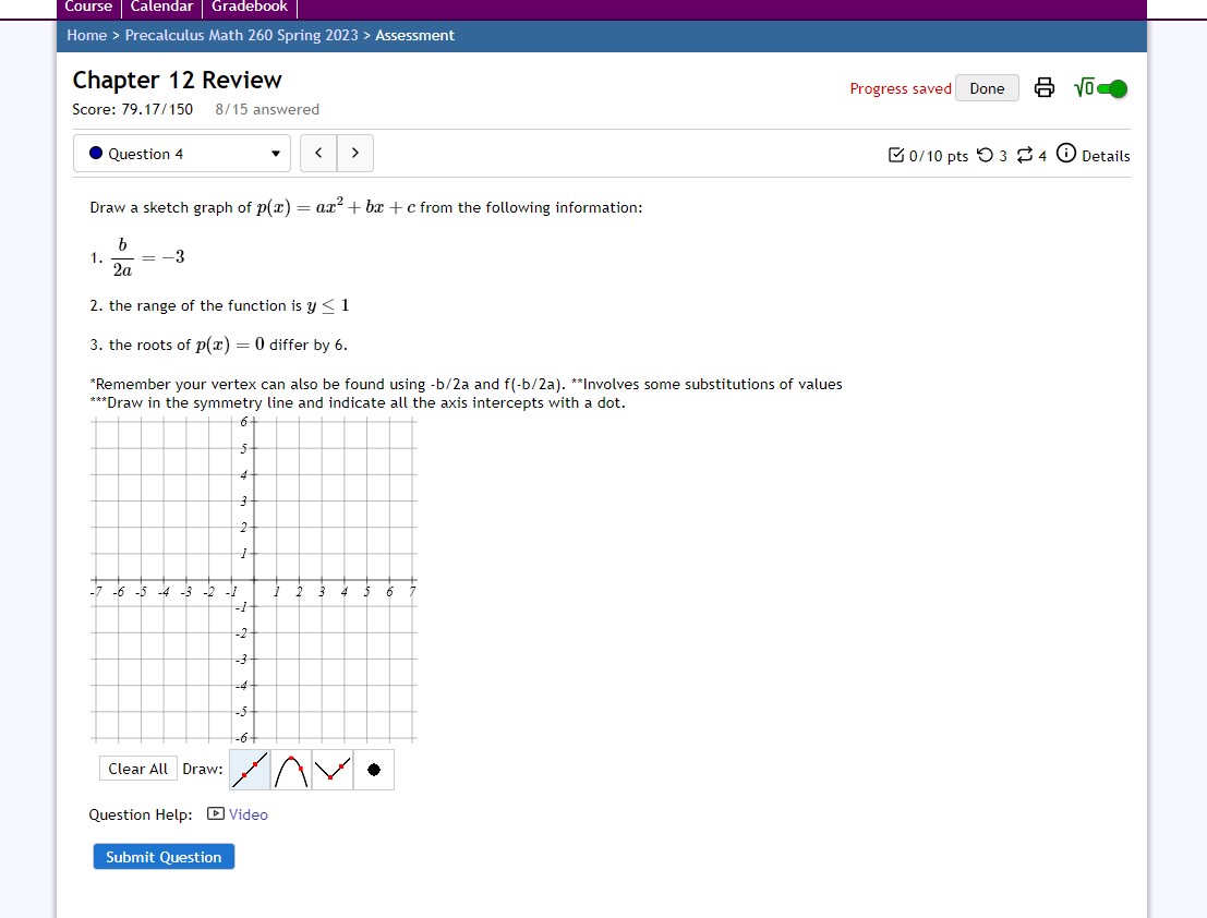 diameter that has endpoints (7, 5) and (5, 3). Question Help: E]