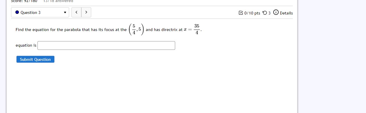4 and center {0, 3)? Enter your answer correct to 3 decimal