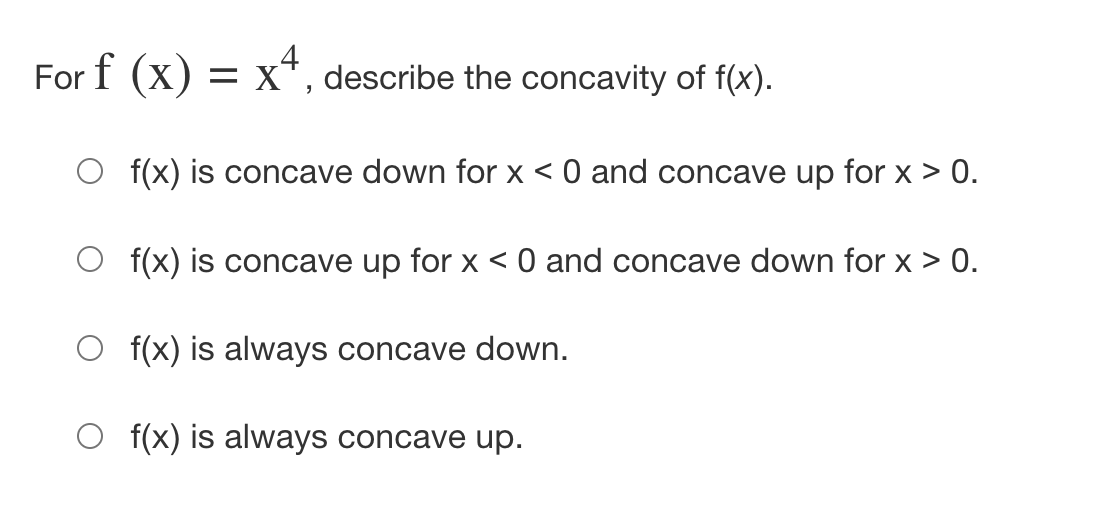 d(t) is concave up, t > % , and d"(t)is negative when