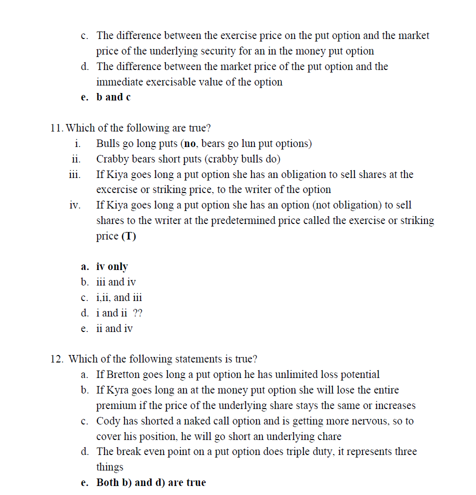 the day of expiry the market price of the underlying security upon