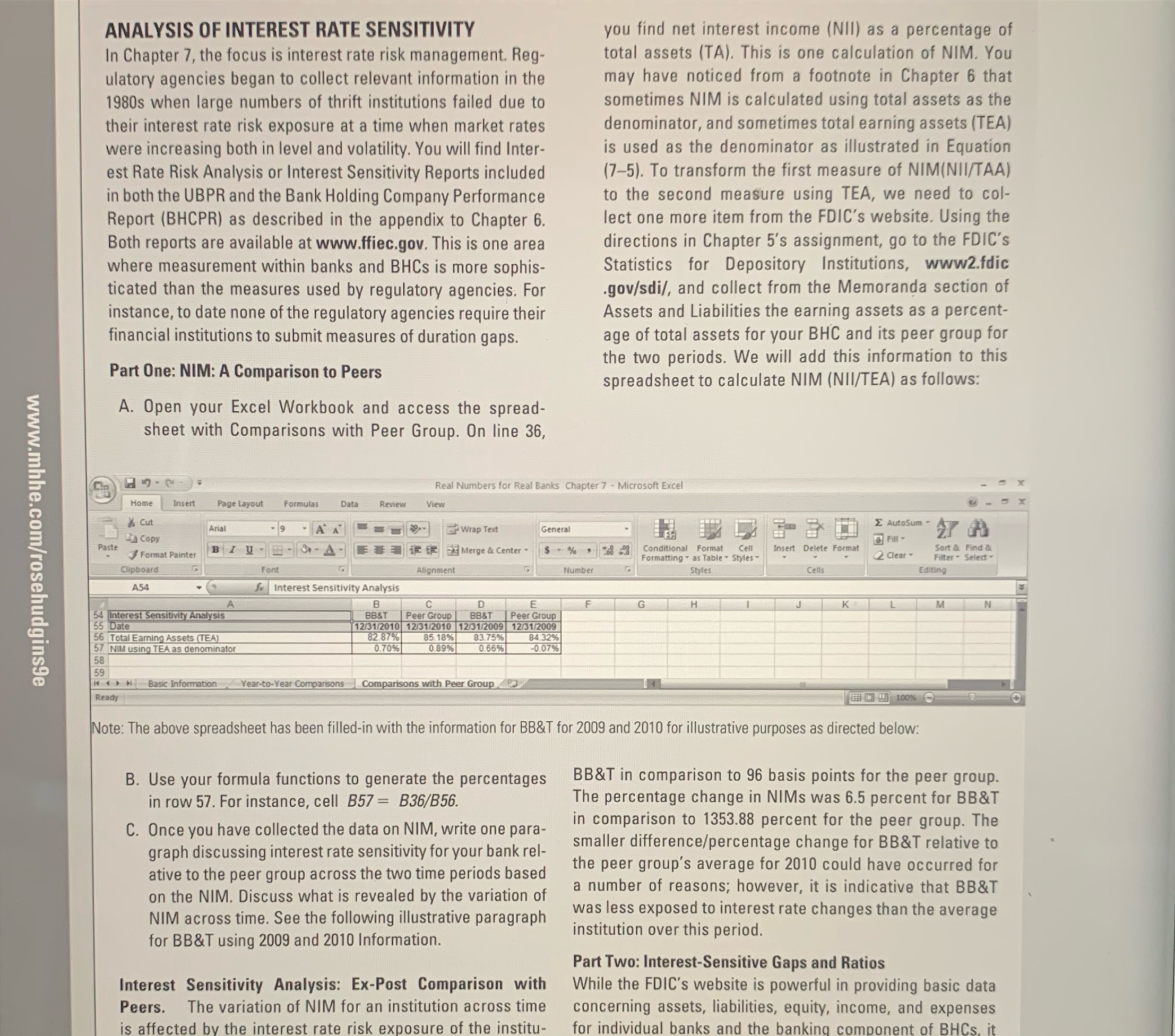 INTEREST RATE SENSITIVITY you find net interest income (NII) as a percentage