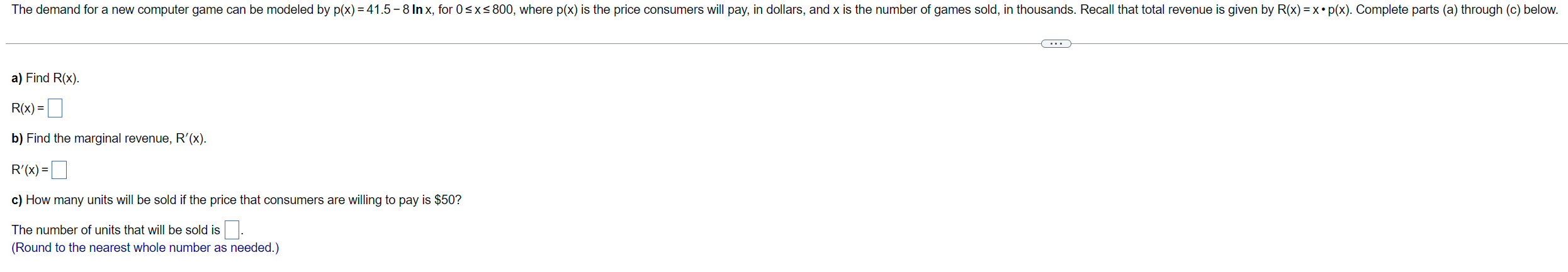  The demand for a new computer game can be modeled by