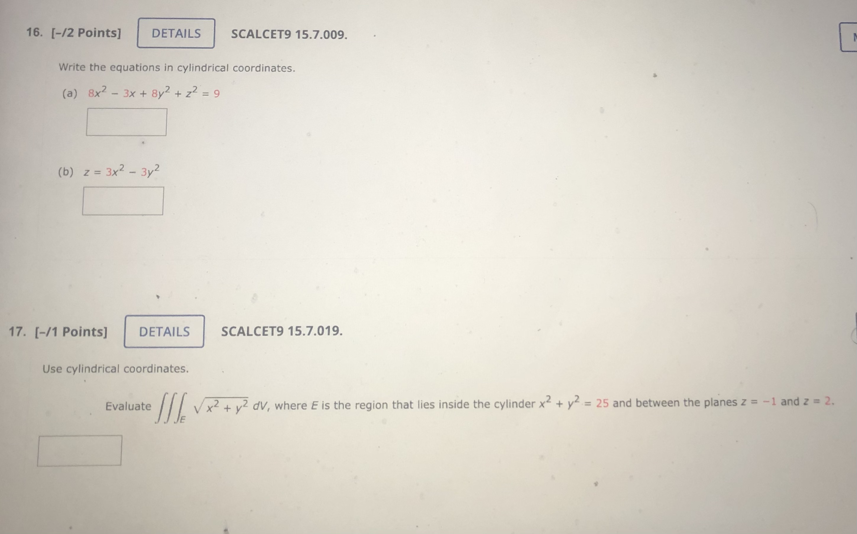 calculs 3Note: please write down the Answer by hand on paper