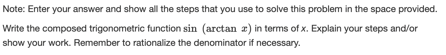 Note: Enter your answer and show all the steps that you
