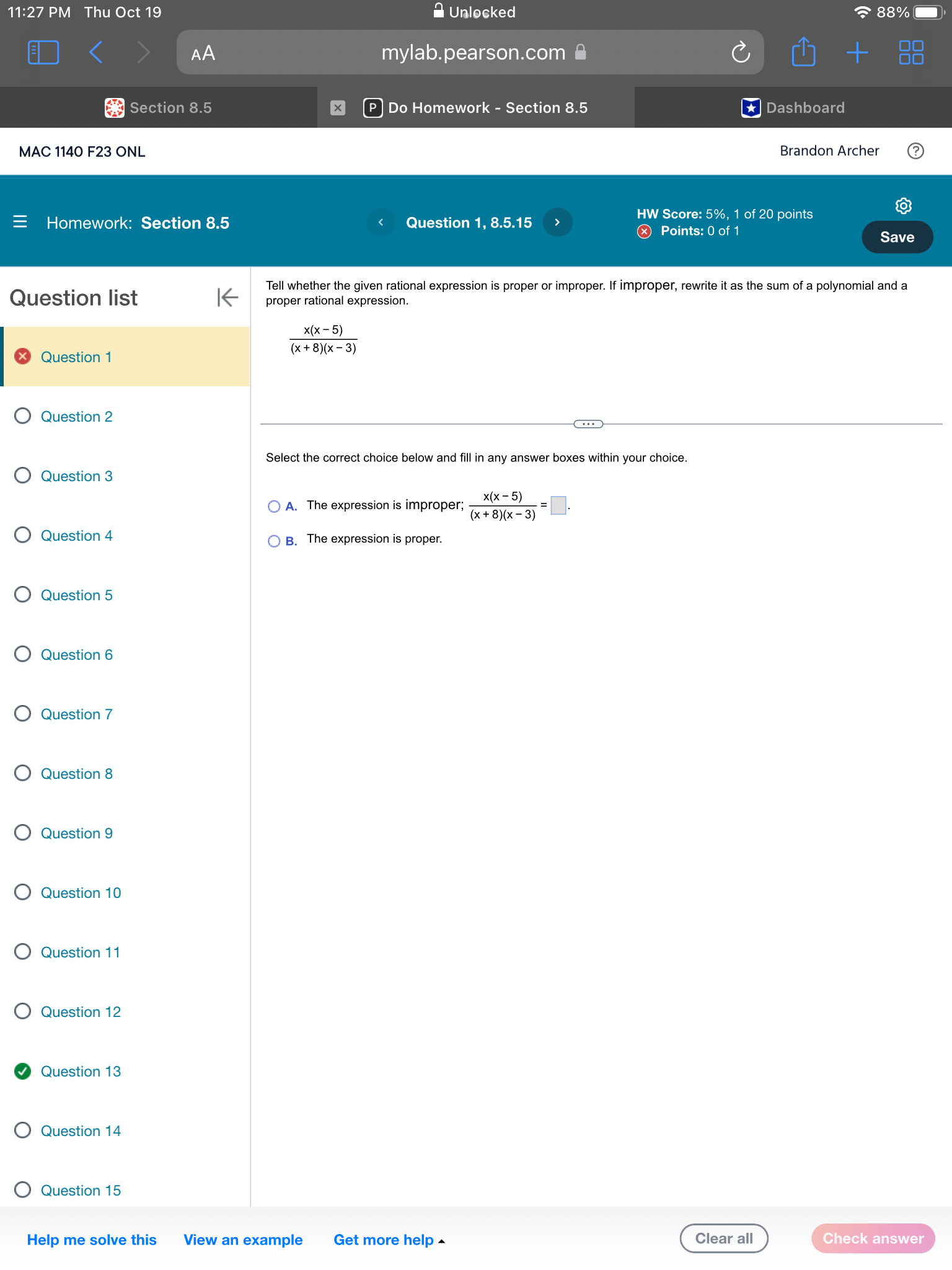 is the partial fraction decomposition? x2 -6x +4 =]:] 2 2 O