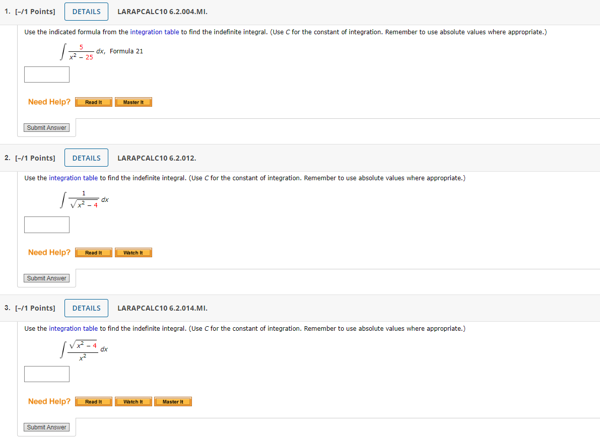 to use absolute values where appropriate.) Vx2 - 4 dx Need Help?