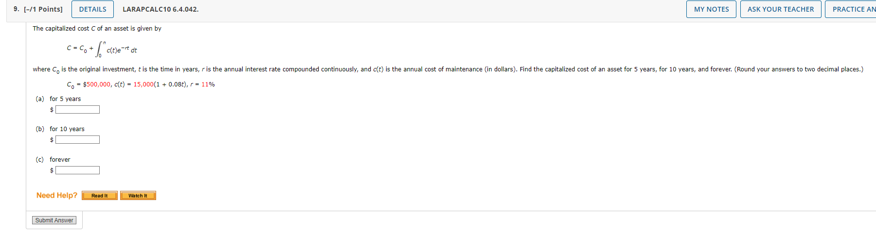 [-/1 Points] DETAILS LARAPCALC10 6.2.028. Use the integration table to find the