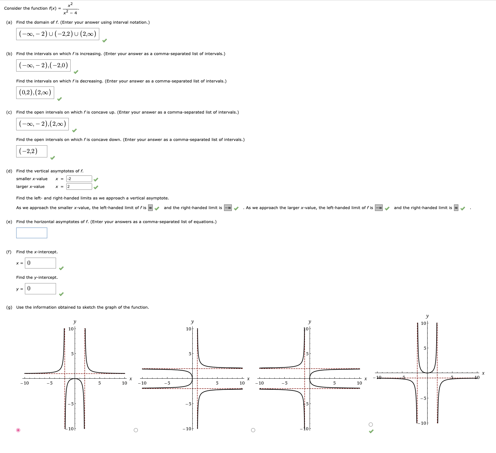 - 3 (a) Find the intervals on which f(x) is increasing and