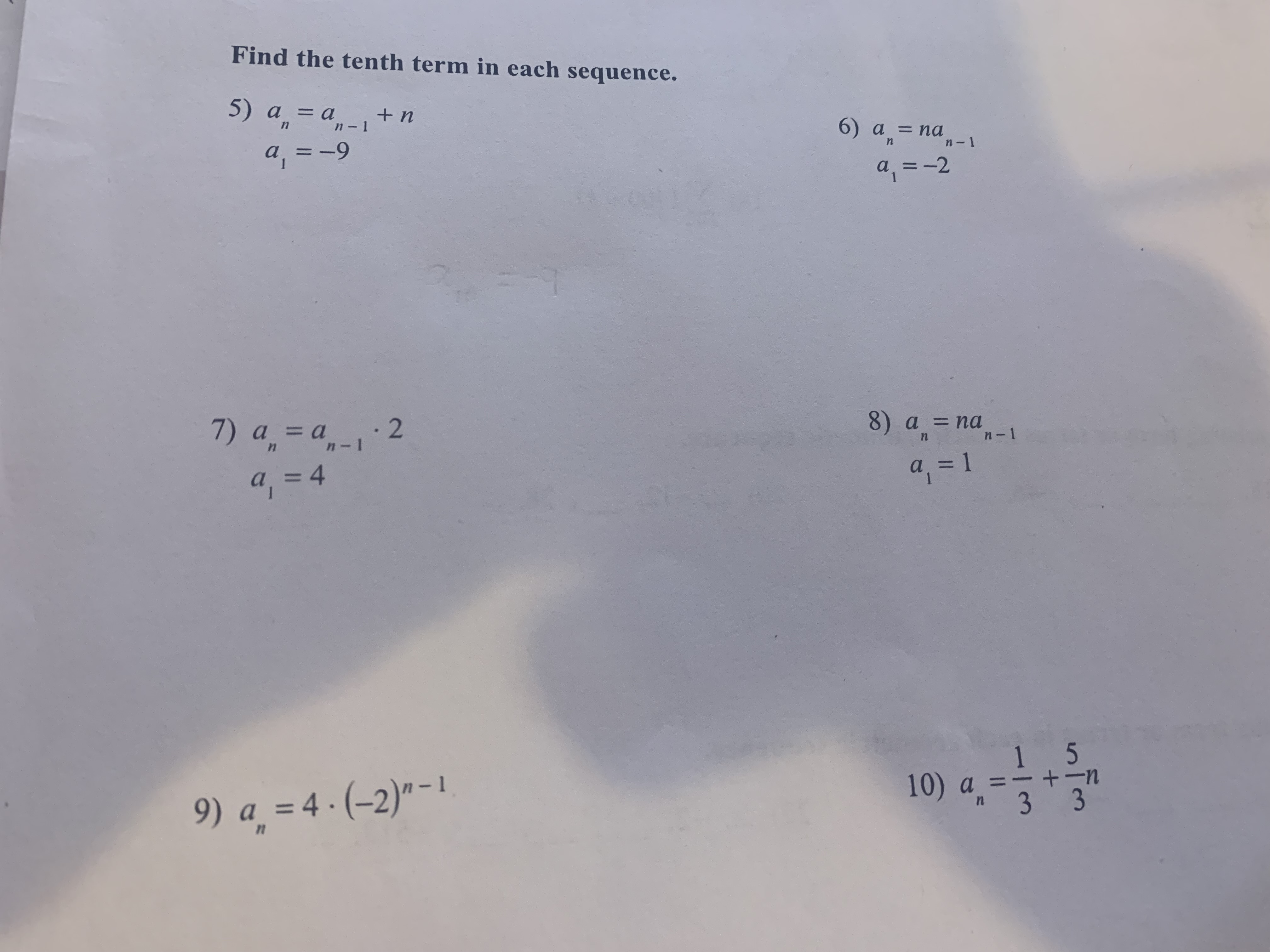  11) a =- 2 12) a =-11 + 2n n+ 2