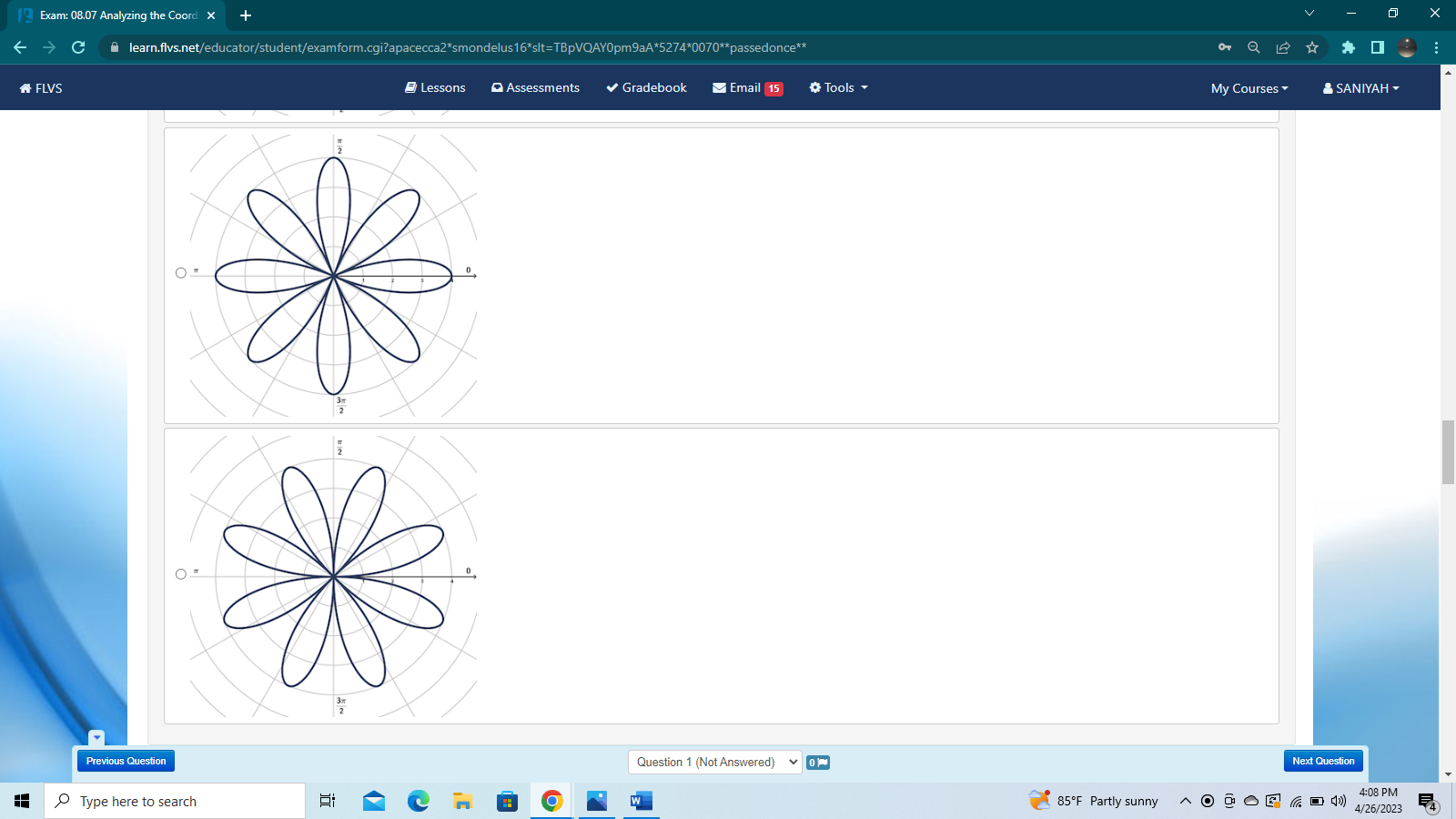 -10 Which point represents z1 + zz? OF OQ OR OS Previous