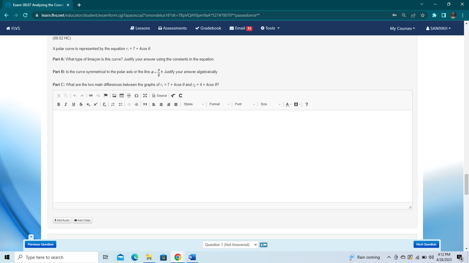4:07 PM Type here to search O W 85 F Partly sunny