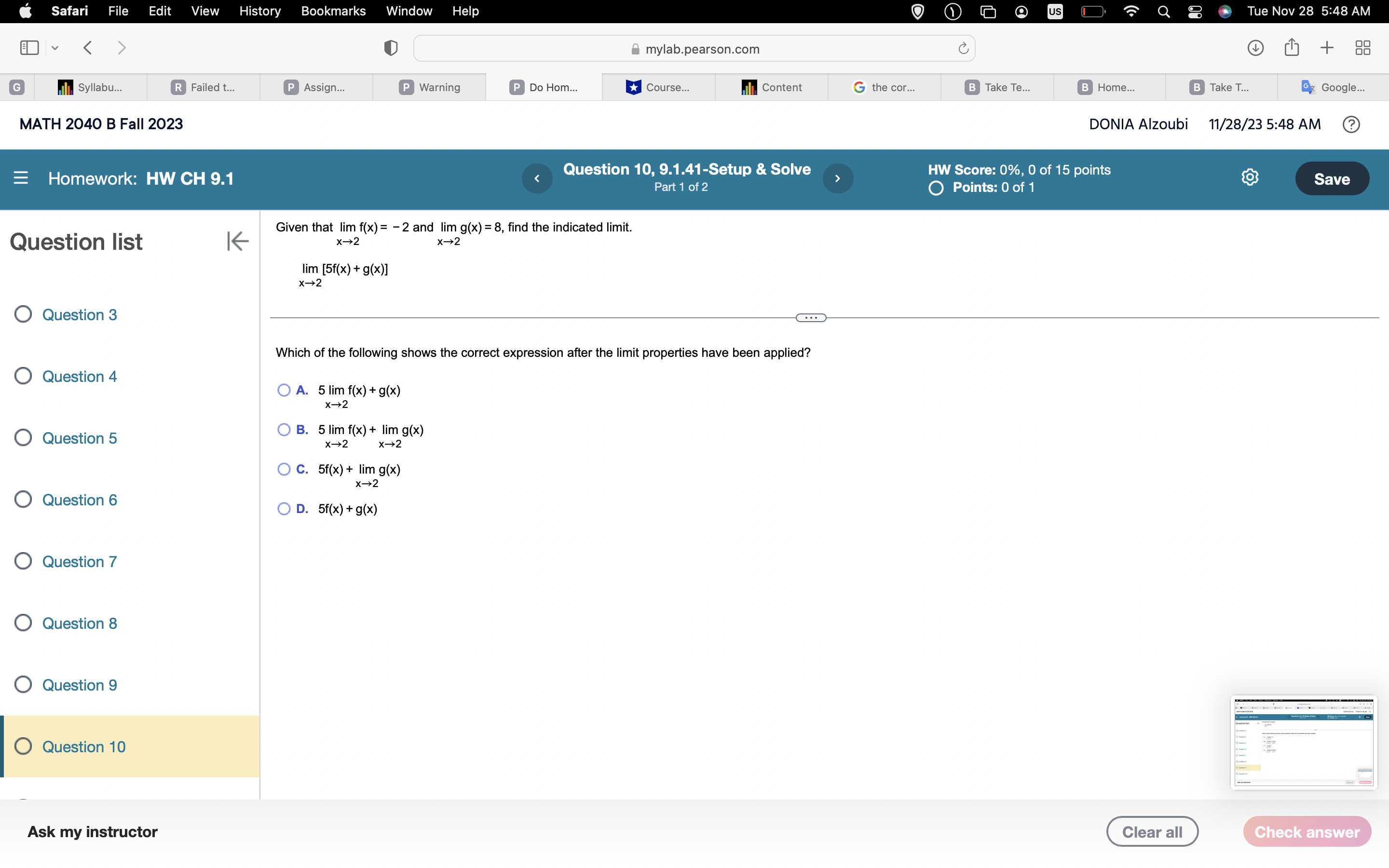 Question 8 Question a Help me solve this View an example Ask