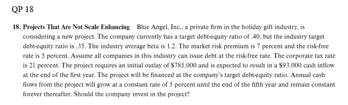  QP 13 18. Projects That Are Not Scale Enhancing Blue Angel,