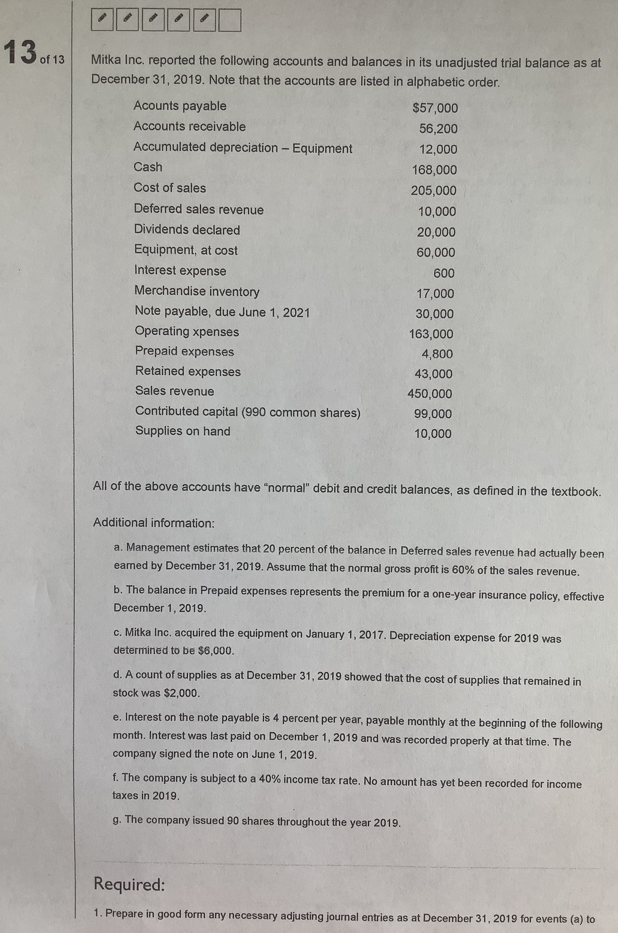 question? Thank you! (g) above. You may omit narrative explanations, but be