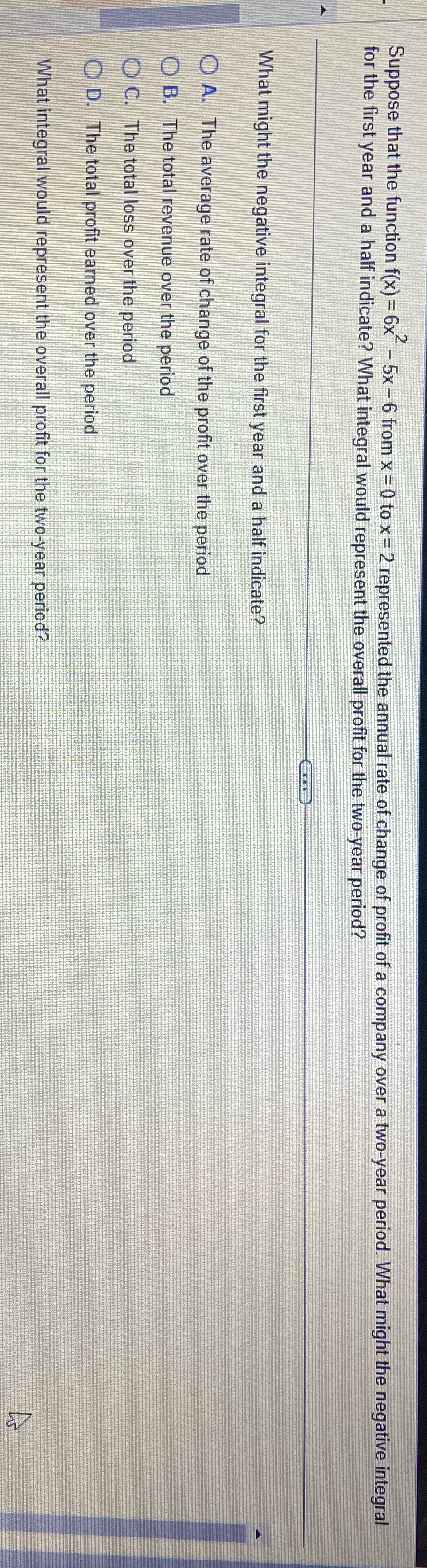  Suppose that the function f(x) =6x - 5x -6 from x