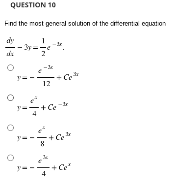 the above IVP at x = 0.1 (i.e., find y ). O