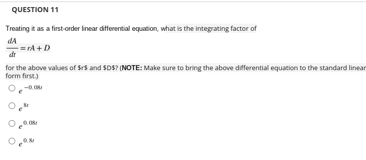 4 2x 4 (2x + 1) 4 (2x + 1)QUESTION 8 Using