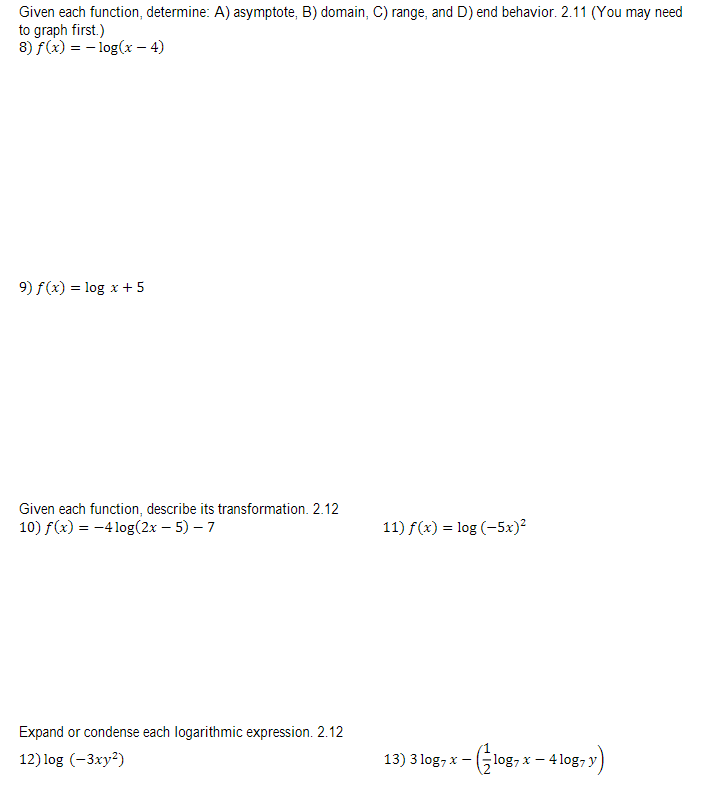 1 1) m = log: 125 2) 1095 25 = -2 Rewrite