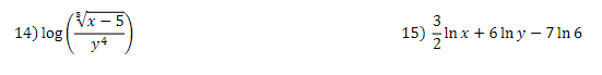 the following exponents as logarithms. (I am not asking you to find