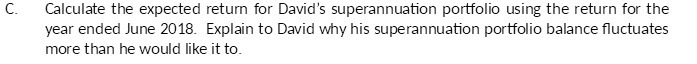 return for the 1gear ended June 2318. Explain to David why his