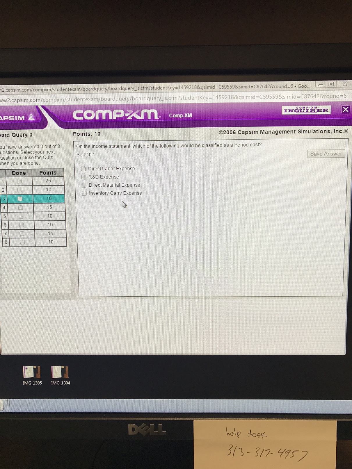 the 8 multiple choice questions answered with A,B,C,D or E just the