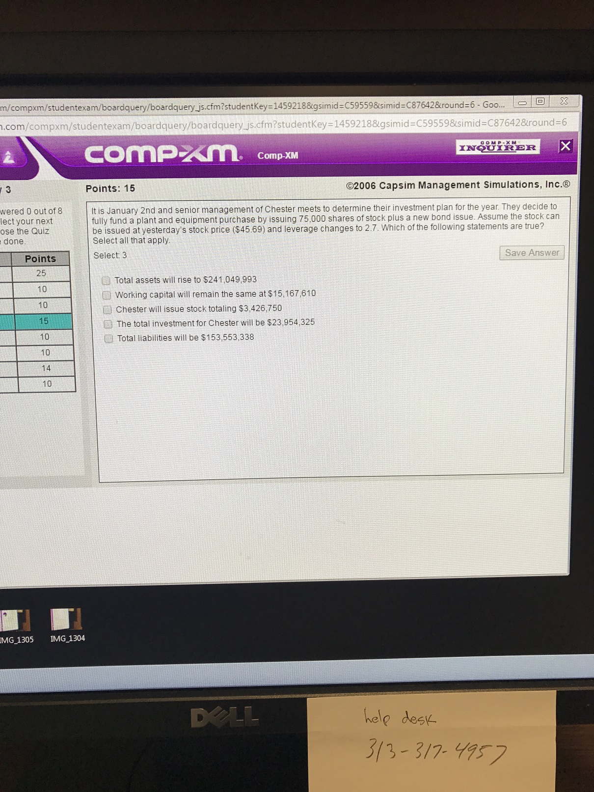 answer(s) only. ANSWERED CORRECTLY I also need the 6 Decisions in the