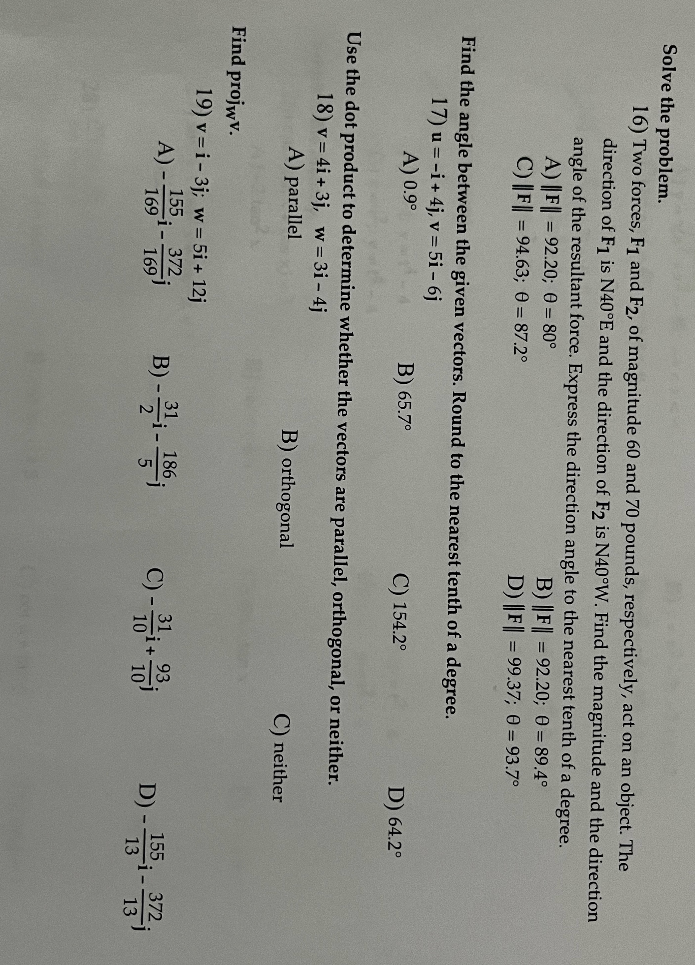 Solve these problems and show every step taken Solve the problem.
