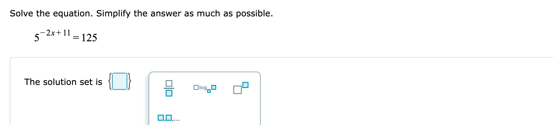 ~Solve the equation. Write the solution set with the exact values given
