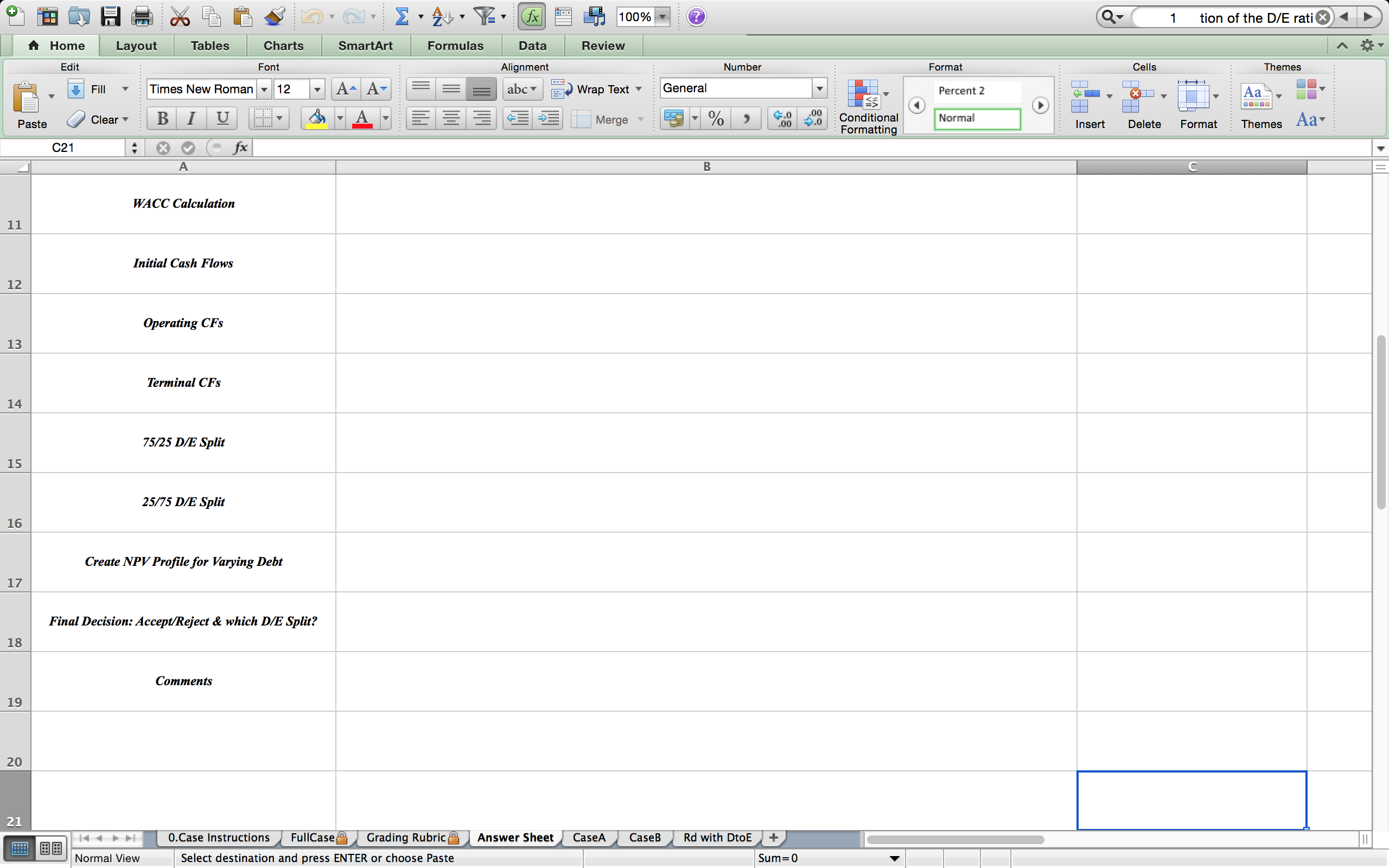 most recent 61 monthly stock prices for the S&P500 and your company