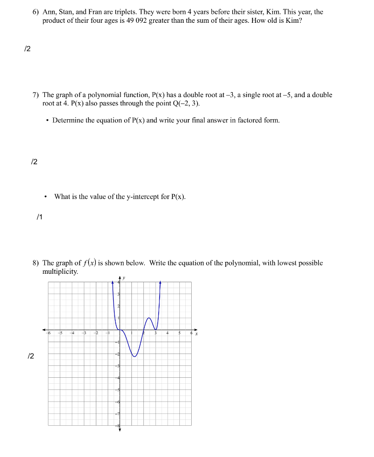 each to linear and irreducible quadratic factors and find all rational zeros.
