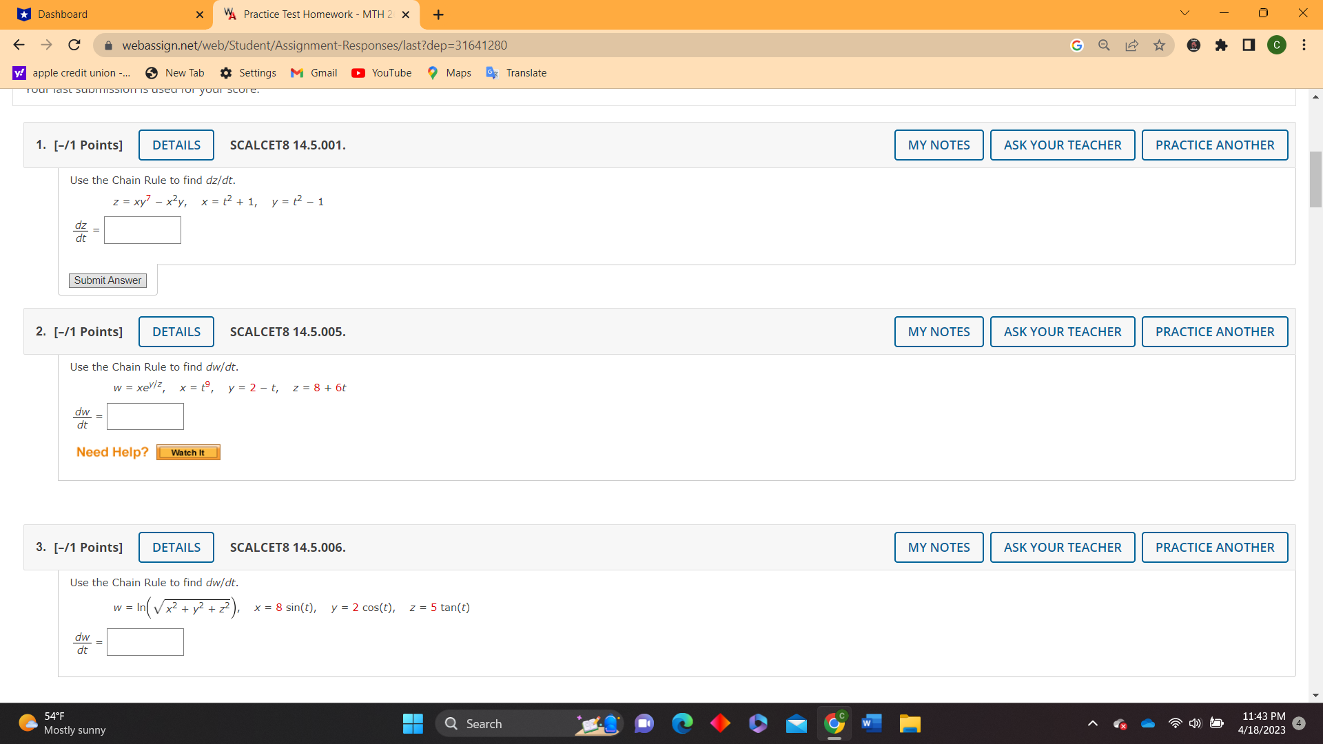  Dashboard X VA Practice Test Homework - MTH 2 x +