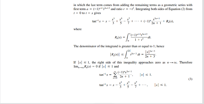 from power series representations. Exercise 1. Read the subsection "Nonelementary Integrals" (p.