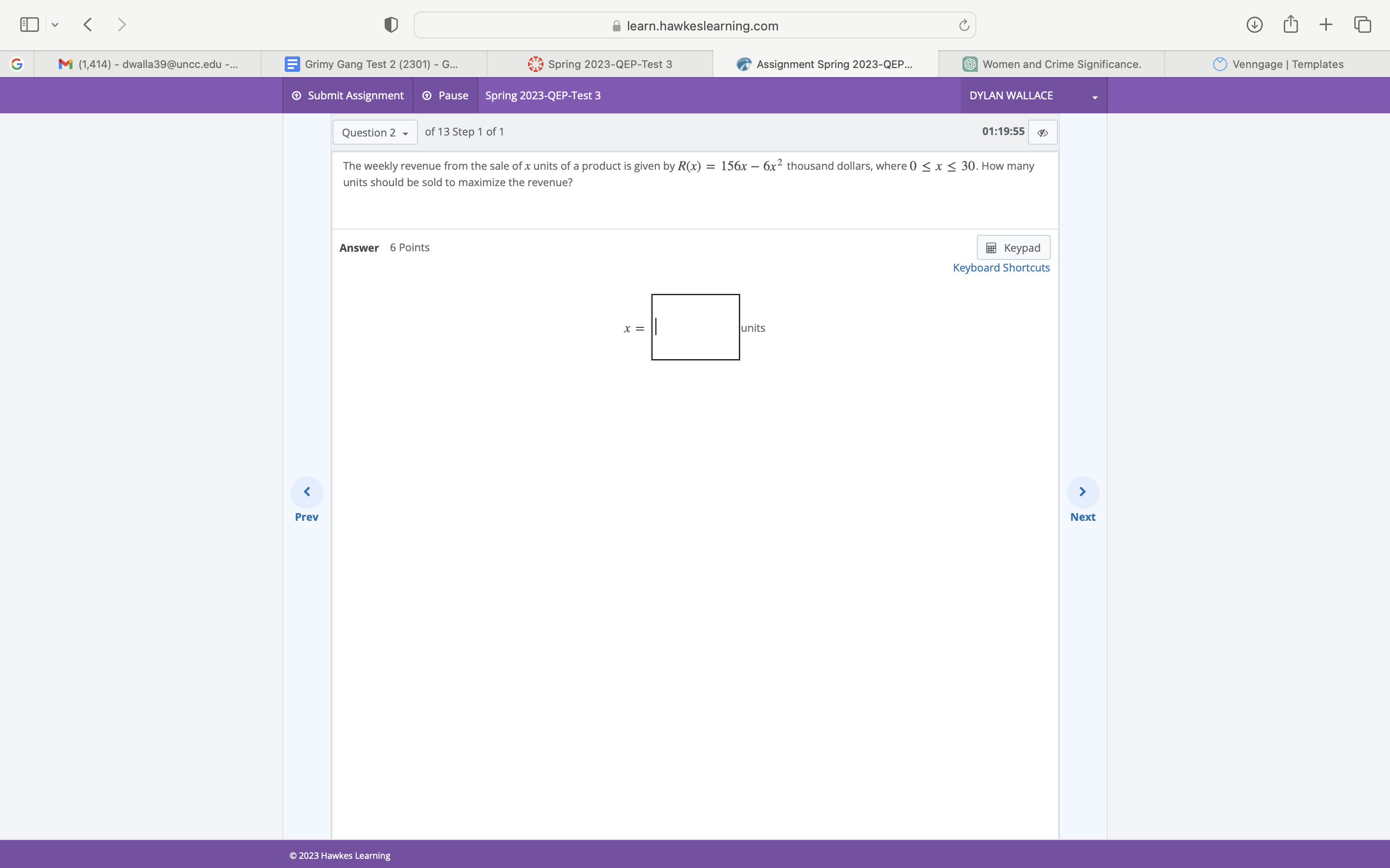 Gang Test 2 (2301) - G... Spring 2023-QEP-Test 3 Assignment Spring 2023-QEP...