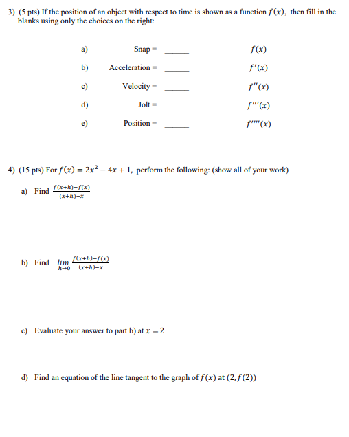 = 5x come to the point (-4, -1)? (show all of your