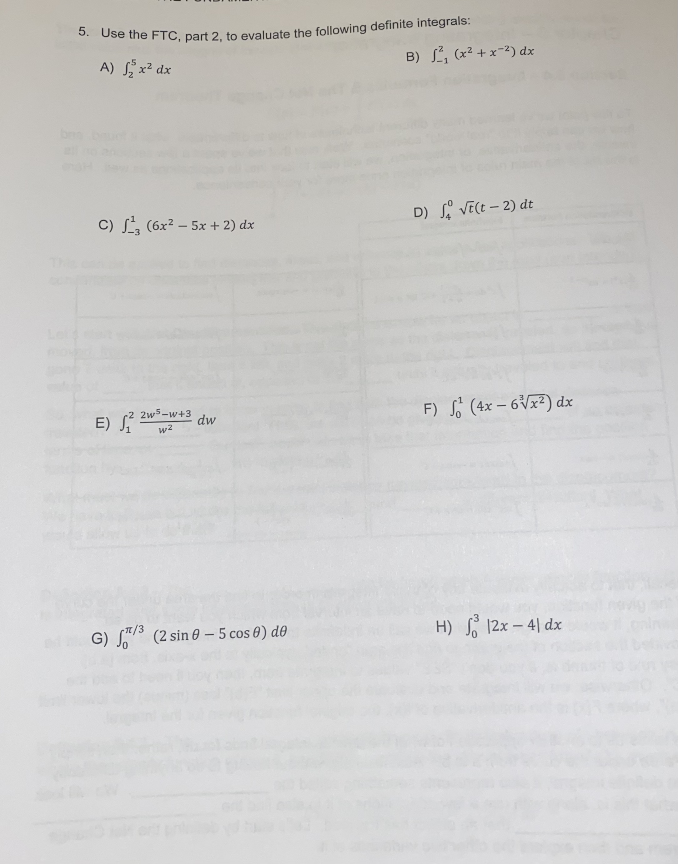 the function f (x) = ; over the interval [0, 6] and