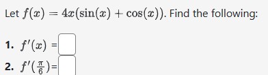 = -- sec (c) Find: f'(x) = f'( TX =