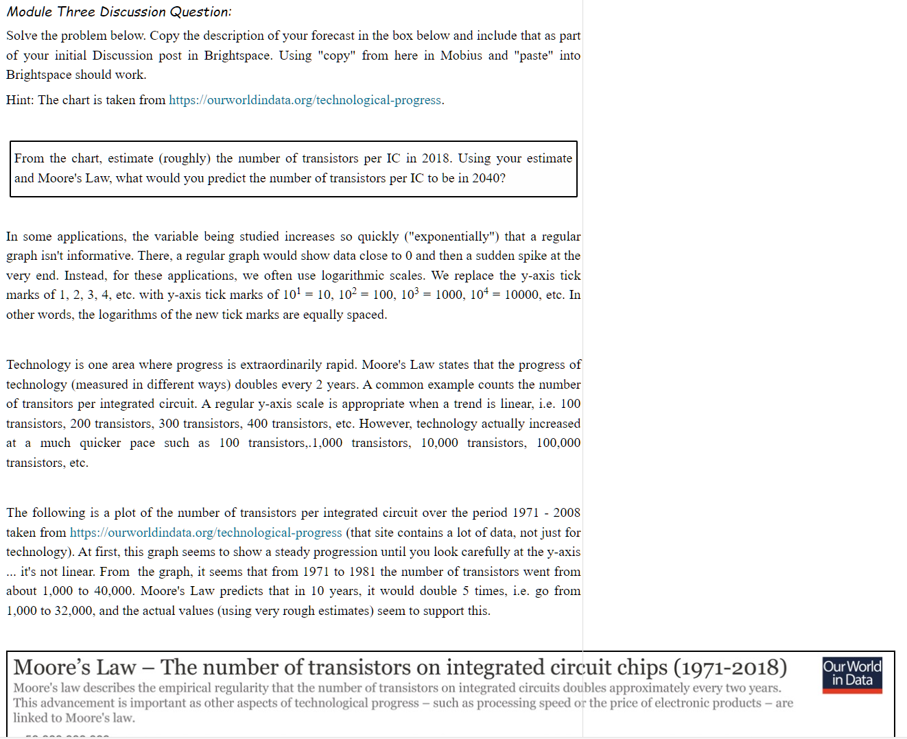 Module Three Discussion Question: Solve the problem below. Copy the description